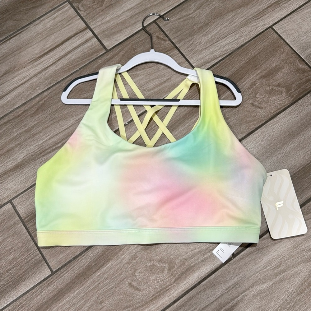 Colorful Tie-Dye Sports Bra Kessler Med Impact